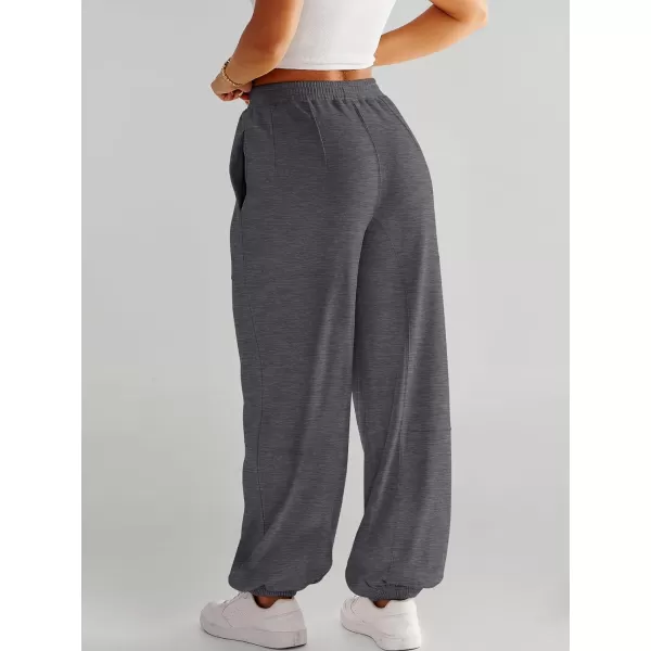 imageANRABESS Womens Cinch Bottom Sweatpants High Waisted Athletic Joggers Sweat PantsDeep Gray
