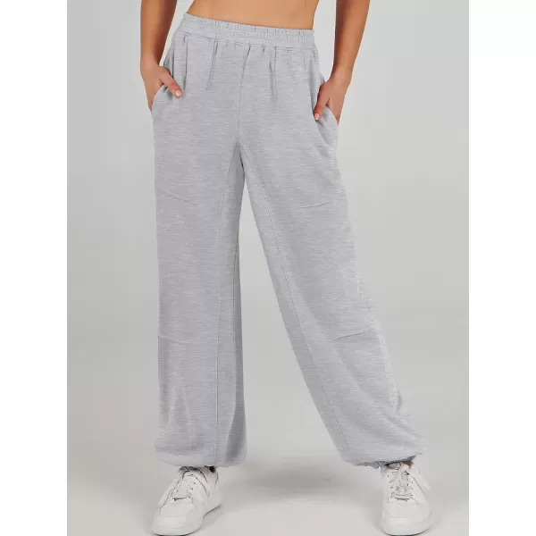 imageANRABESS Womens Cinch Bottom Sweatpants High Waisted Athletic Joggers Sweat PantsGray