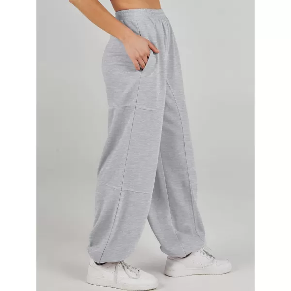 imageANRABESS Womens Cinch Bottom Sweatpants High Waisted Athletic Joggers Sweat PantsGray