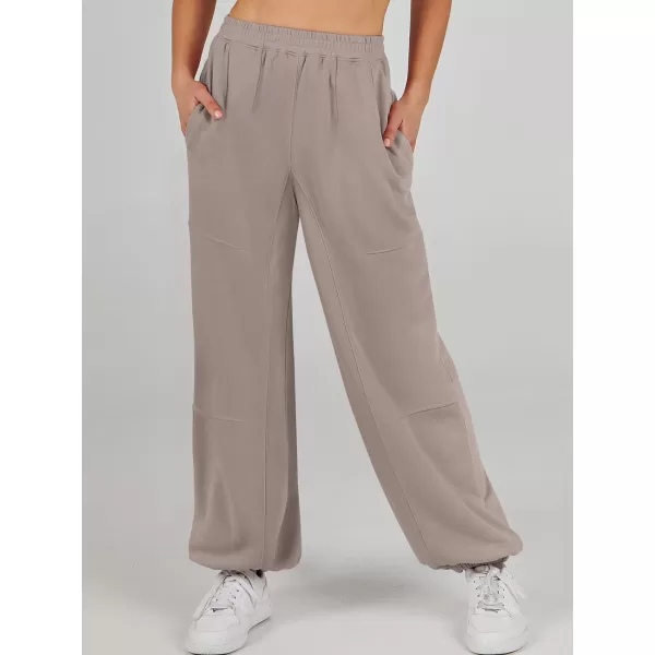 imageANRABESS Womens Cinch Bottom Sweatpants High Waisted Athletic Joggers Sweat PantsKhaki