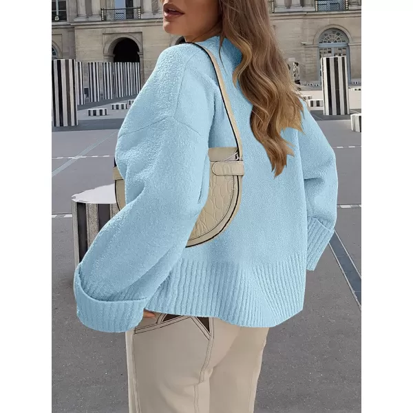 imageANRABESS Womens Crewneck Long Sleeve Oversized Fuzzy Knit Chunky Warm Pullover Sweater TopBlue