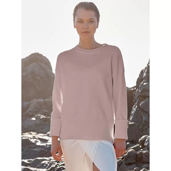imageANRABESS Womens Crewneck Long Sleeve Oversized Fuzzy Knit Chunky Warm Pullover Sweater TopGray Purple