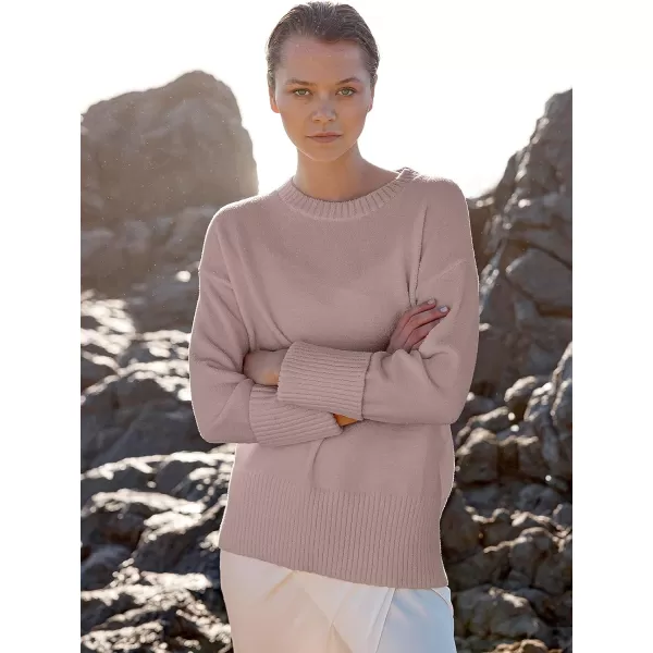imageANRABESS Womens Crewneck Long Sleeve Oversized Fuzzy Knit Chunky Warm Pullover Sweater TopGray Purple