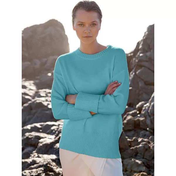 imageANRABESS Womens Crewneck Long Sleeve Oversized Fuzzy Knit Chunky Warm Pullover Sweater TopLake