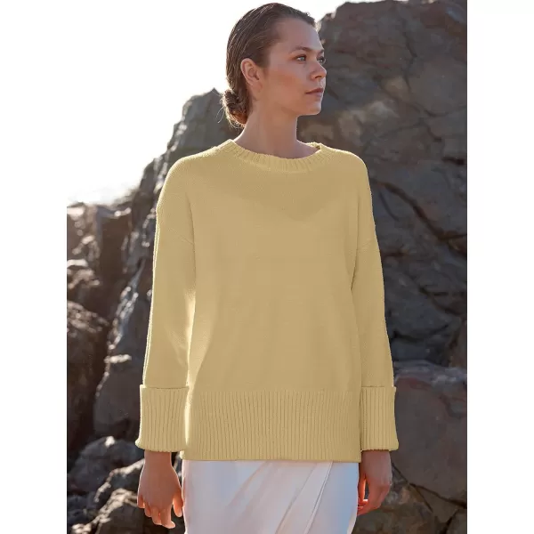 imageANRABESS Womens Crewneck Long Sleeve Oversized Fuzzy Knit Chunky Warm Pullover Sweater TopLight Khaki