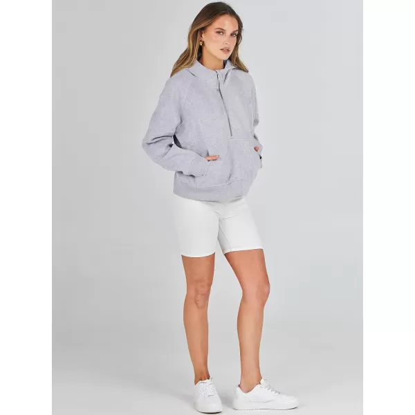 imageANRABESS Womens Cropped Sweatshirts Half Zip Pullover Fleece Quarter Zipper Hoodies 2023 Fall Clothes Sweater Thumb HoleGrey
