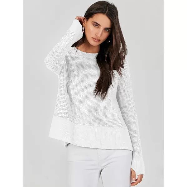 imageANRABESS Womens Cropped Waffle Knit Sweater 2023 Fall Crewneck Long Sleeve Casual Side Zipper Pullover Jumper with ThumbholesANRABESS Womens Cropped Waffle Knit Sweater 2023 Fall Crewneck Long Sleeve Casual Side Zipper Pullover Jumper with Thumbholes