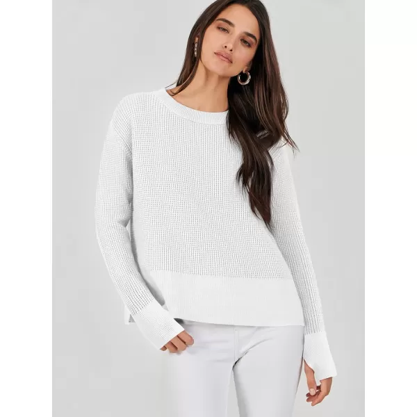 imageANRABESS Womens Cropped Waffle Knit Sweater 2023 Fall Crewneck Long Sleeve Casual Side Zipper Pullover Jumper with ThumbholesANRABESS Womens Cropped Waffle Knit Sweater 2023 Fall Crewneck Long Sleeve Casual Side Zipper Pullover Jumper with Thumbholes