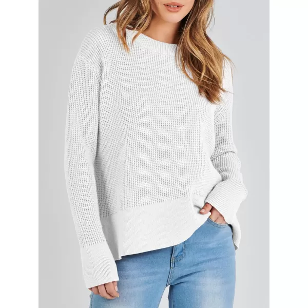imageANRABESS Womens Cropped Waffle Knit Sweater 2023 Fall Crewneck Long Sleeve Casual Side Zipper Pullover Jumper with ThumbholesANRABESS Womens Cropped Waffle Knit Sweater 2023 Fall Crewneck Long Sleeve Casual Side Zipper Pullover Jumper with Thumbholes