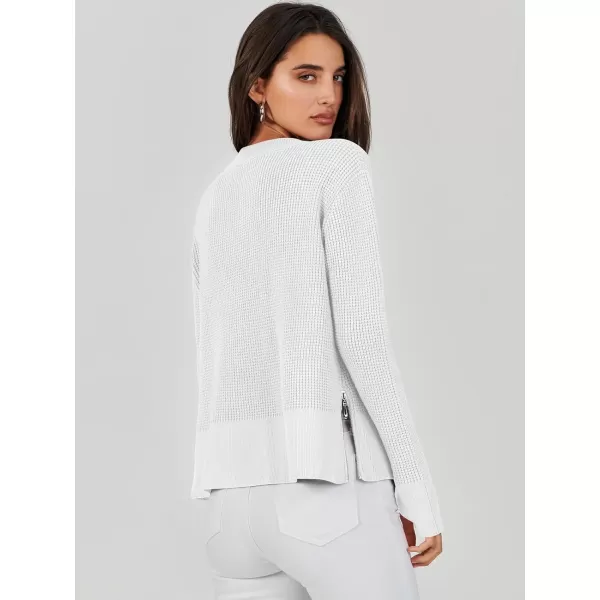 imageANRABESS Womens Cropped Waffle Knit Sweater 2023 Fall Crewneck Long Sleeve Casual Side Zipper Pullover Jumper with ThumbholesANRABESS Womens Cropped Waffle Knit Sweater 2023 Fall Crewneck Long Sleeve Casual Side Zipper Pullover Jumper with Thumbholes