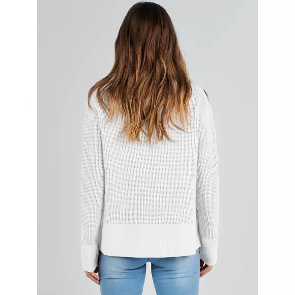 imageANRABESS Womens Cropped Waffle Knit Sweater 2023 Fall Crewneck Long Sleeve Casual Side Zipper Pullover Jumper with ThumbholesWhite