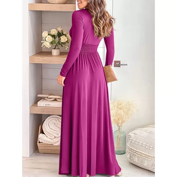 imageANRABESS Womens Deep V Neck Short Sleeve Long Dresses Pleated High Waist Slit Club Party Evening Maxi DressZfushascia Pink