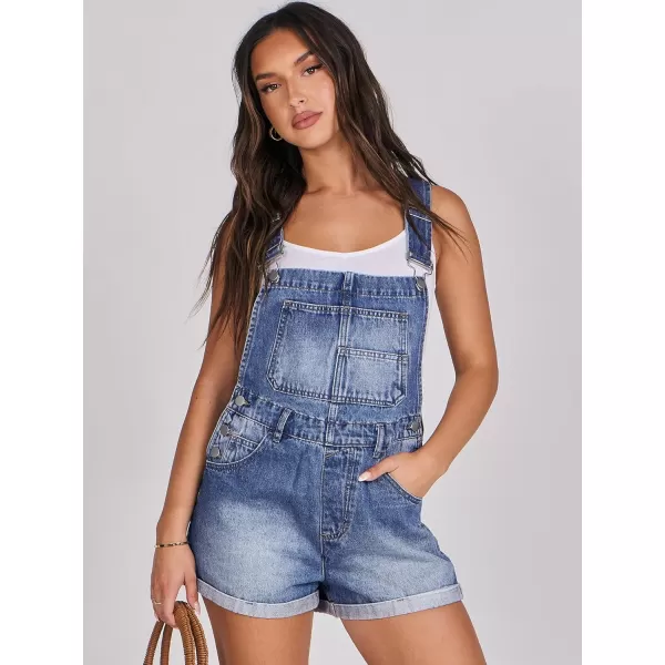 imageANRABESS Womens Denim Shortalls Loose Fit Sleeveless Adjustable Straps Shorts Bib Overalls Jean ShortsWashed Navy Blue