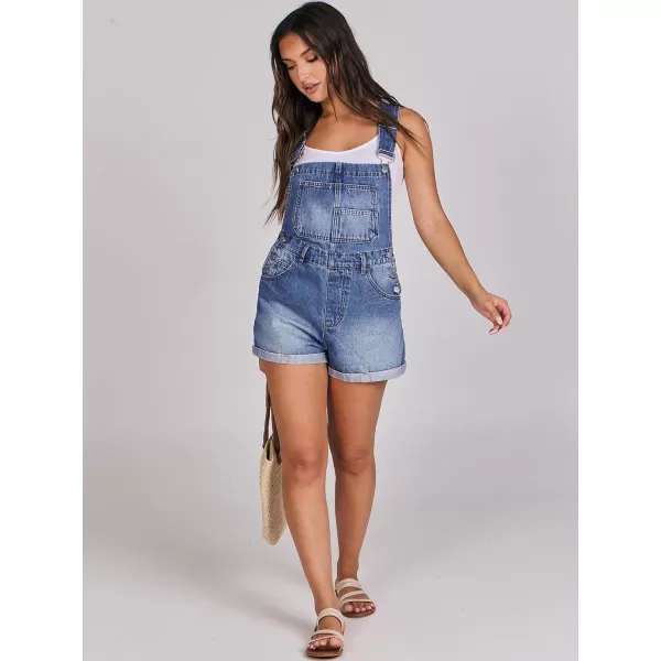 imageANRABESS Womens Denim Shortalls Loose Fit Sleeveless Adjustable Straps Shorts Bib Overalls Jean ShortsWashed Navy Blue