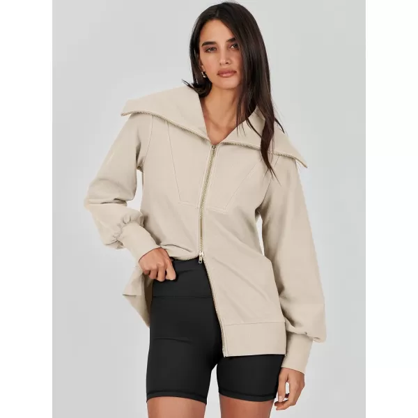 imageANRABESS Womens Full Zip Up Hoodie Sweatshirt 2023 Winter Casual Long Sleeve Sweaters Jackets Fall Warm Trendy ClothesBeige
