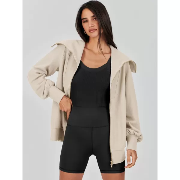 imageANRABESS Womens Full Zip Up Hoodie Sweatshirt 2023 Winter Casual Long Sleeve Sweaters Jackets Fall Warm Trendy ClothesBeige