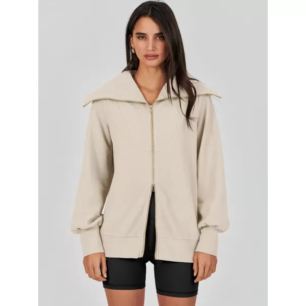 imageANRABESS Womens Full Zip Up Hoodie Sweatshirt 2023 Winter Casual Long Sleeve Sweaters Jackets Fall Warm Trendy ClothesBeige