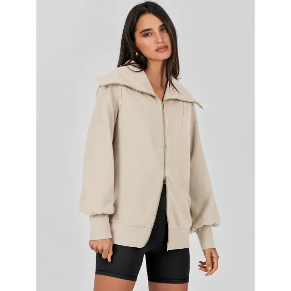 imageANRABESS Womens Full Zip Up Hoodie Sweatshirt 2023 Winter Casual Long Sleeve Sweaters Jackets Fall Warm Trendy ClothesBeige