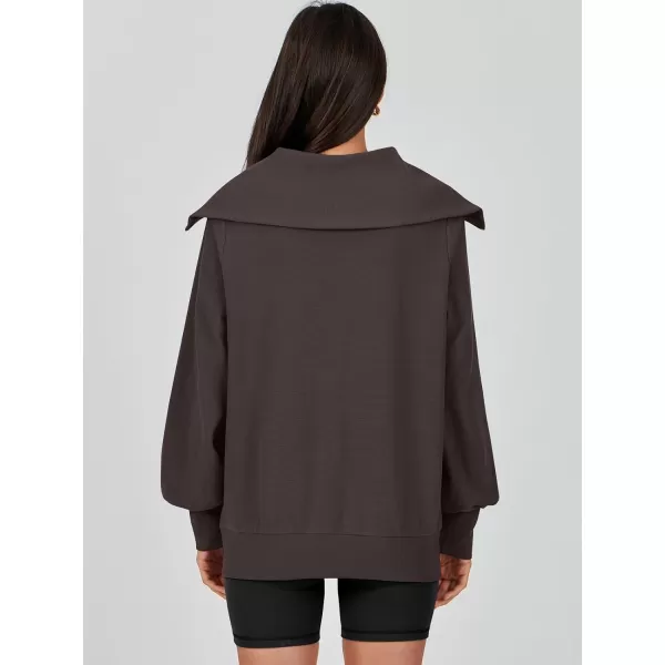 imageANRABESS Womens Full Zip Up Hoodie Sweatshirt 2023 Winter Casual Long Sleeve Sweaters Jackets Fall Warm Trendy ClothesBrown