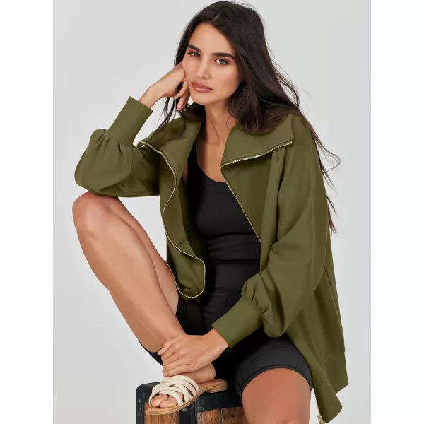 imageANRABESS Womens Full Zip Up Hoodie Sweatshirt 2023 Winter Casual Long Sleeve Sweaters Jackets Fall Warm Trendy ClothesGreen