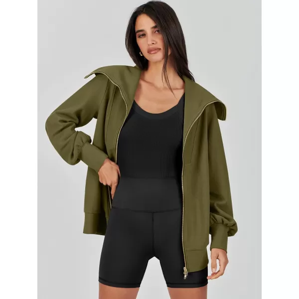 imageANRABESS Womens Full Zip Up Hoodie Sweatshirt 2023 Winter Casual Long Sleeve Sweaters Jackets Fall Warm Trendy ClothesGreen