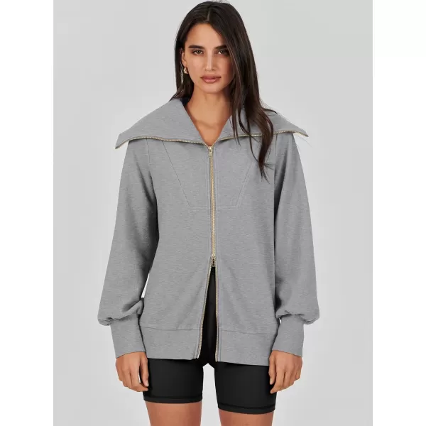 imageANRABESS Womens Full Zip Up Hoodie Sweatshirt 2023 Winter Casual Long Sleeve Sweaters Jackets Fall Warm Trendy ClothesGrey
