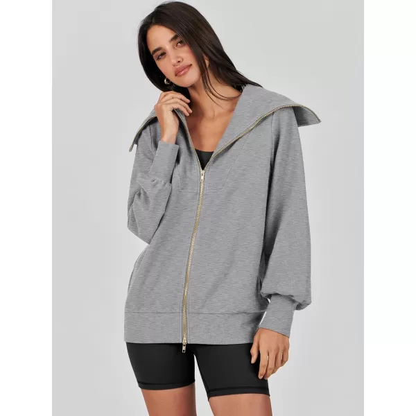 imageANRABESS Womens Full Zip Up Hoodie Sweatshirt 2023 Winter Casual Long Sleeve Sweaters Jackets Fall Warm Trendy ClothesGrey