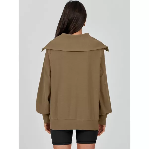 imageANRABESS Womens Full Zip Up Hoodie Sweatshirt 2023 Winter Casual Long Sleeve Sweaters Jackets Fall Warm Trendy ClothesKhaki