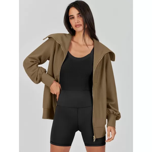 imageANRABESS Womens Full Zip Up Hoodie Sweatshirt 2023 Winter Casual Long Sleeve Sweaters Jackets Fall Warm Trendy ClothesKhaki