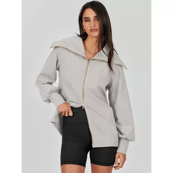 imageANRABESS Womens Full Zip Up Hoodie Sweatshirt 2023 Winter Casual Long Sleeve Sweaters Jackets Fall Warm Trendy ClothesLight Khaki