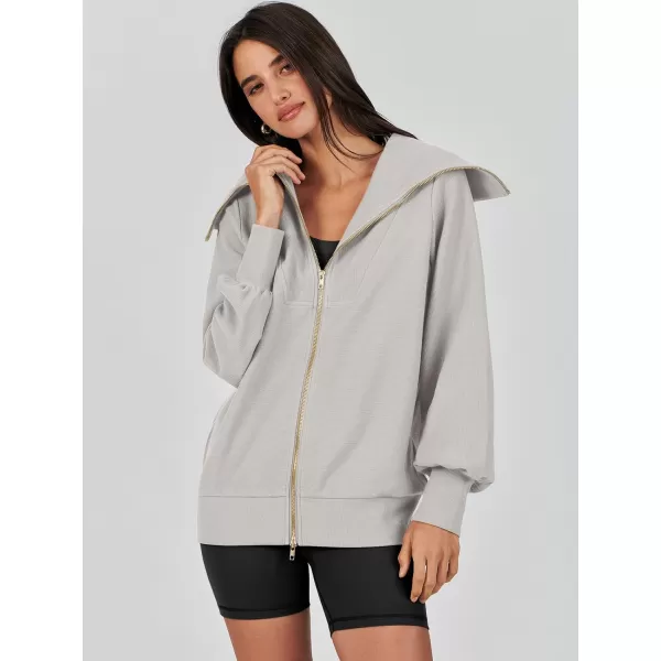 imageANRABESS Womens Full Zip Up Hoodie Sweatshirt 2023 Winter Casual Long Sleeve Sweaters Jackets Fall Warm Trendy ClothesLight Khaki