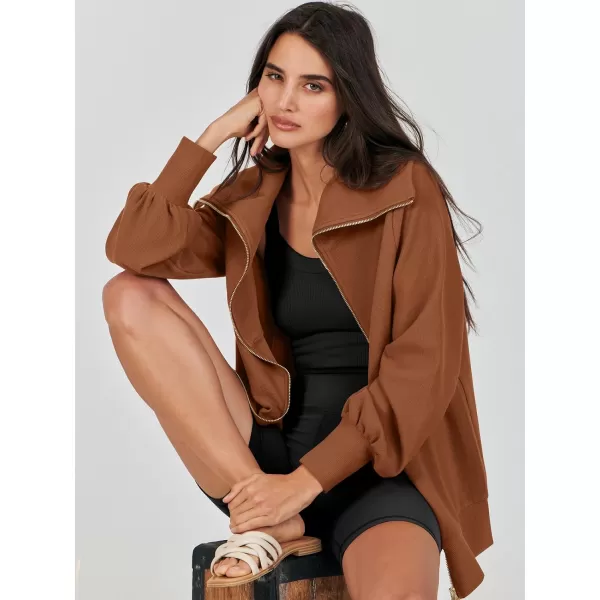 imageANRABESS Womens Full Zip Up Hoodie Sweatshirt 2023 Winter Casual Long Sleeve Sweaters Jackets Fall Warm Trendy ClothesRust