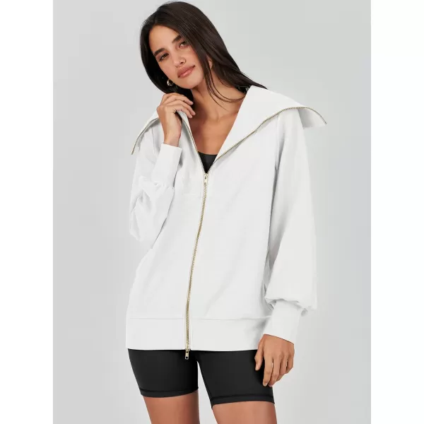 imageANRABESS Womens Full Zip Up Hoodie Sweatshirt 2023 Winter Casual Long Sleeve Sweaters Jackets Fall Warm Trendy ClothesWhite