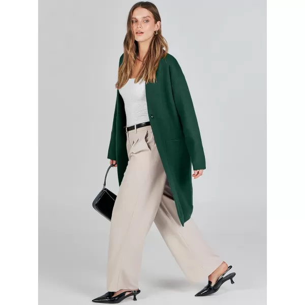 imageANRABESS Womens Fuzzy Cardigan Open Front Long Sleeve Oversized Button Fleece Sweaters Jacket 2023 Trendy CoatGreen