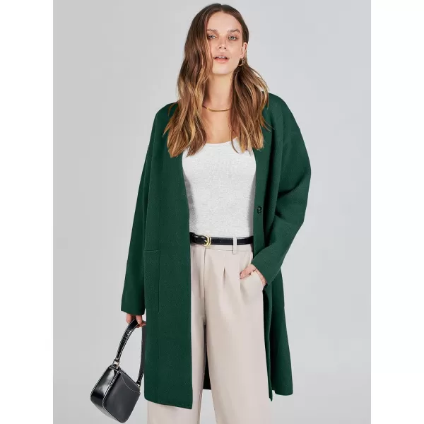 imageANRABESS Womens Fuzzy Cardigan Open Front Long Sleeve Oversized Button Fleece Sweaters Jacket 2023 Trendy CoatGreen
