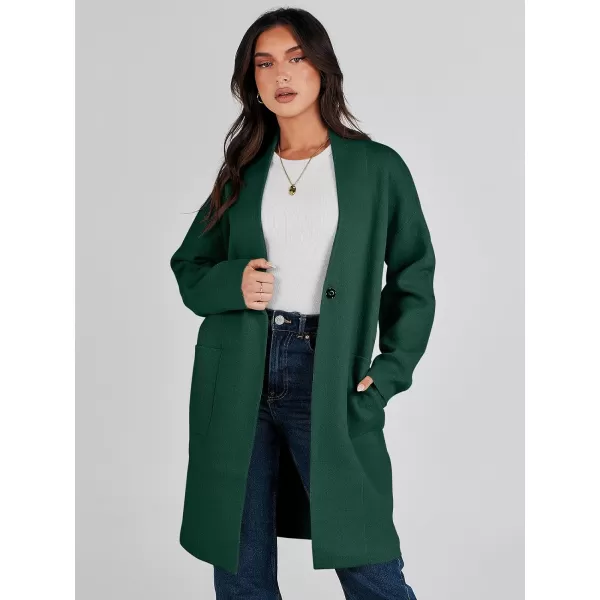 imageANRABESS Womens Fuzzy Cardigan Open Front Long Sleeve Oversized Button Fleece Sweaters Jacket 2023 Trendy CoatGreen