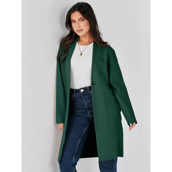 imageANRABESS Womens Fuzzy Cardigan Open Front Long Sleeve Oversized Button Fleece Sweaters Jacket 2023 Trendy CoatGreen