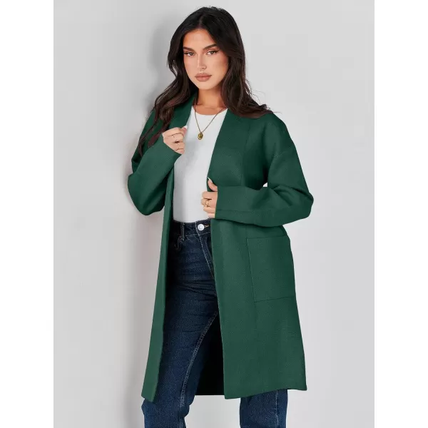 imageANRABESS Womens Fuzzy Cardigan Open Front Long Sleeve Oversized Button Fleece Sweaters Jacket 2023 Trendy CoatGreen