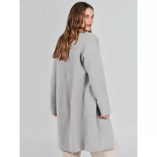 imageANRABESS Womens Fuzzy Cardigan Open Front Long Sleeve Oversized Button Fleece Sweaters Jacket 2023 Trendy CoatGrey