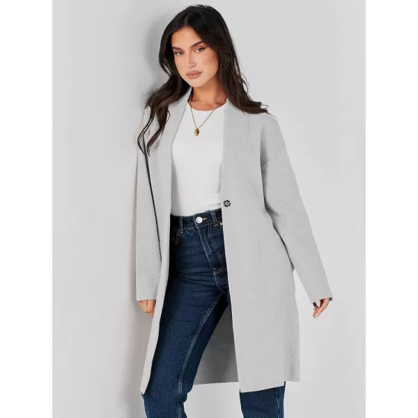 imageANRABESS Womens Fuzzy Cardigan Open Front Long Sleeve Oversized Button Fleece Sweaters Jacket 2023 Trendy CoatGrey
