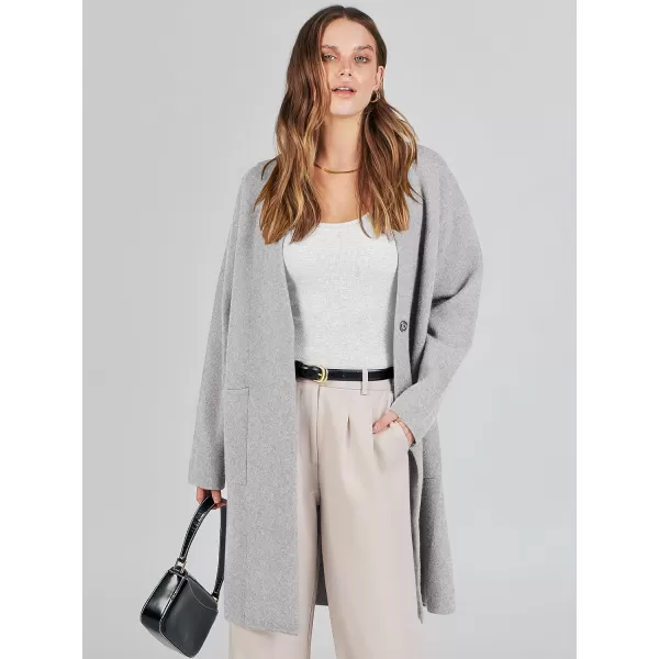 imageANRABESS Womens Fuzzy Cardigan Open Front Long Sleeve Oversized Button Fleece Sweaters Jacket 2023 Trendy CoatGrey