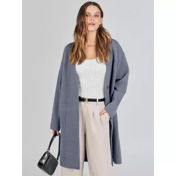 imageANRABESS Womens Fuzzy Cardigan Open Front Long Sleeve Oversized Button Fleece Sweaters Jacket 2023 Trendy CoatGrey Blue