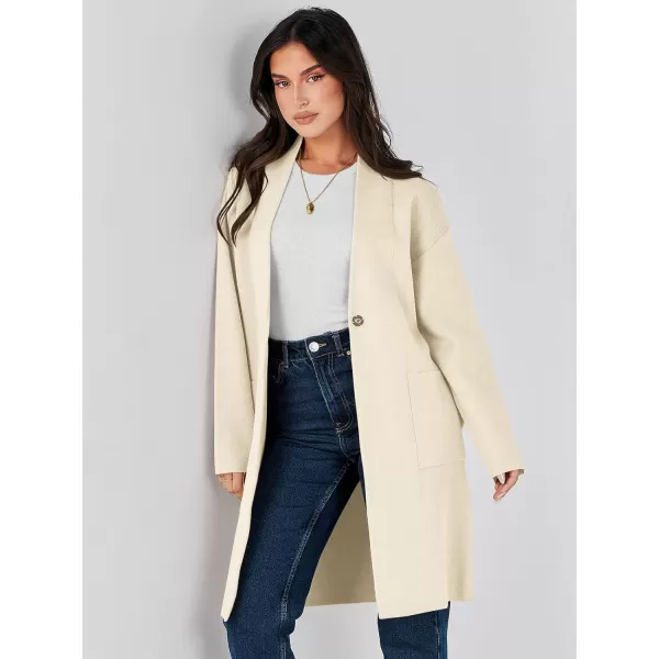 imageANRABESS Womens Fuzzy Cardigan Open Front Long Sleeve Oversized Button Fleece Sweaters Jacket 2023 Trendy CoatWhite