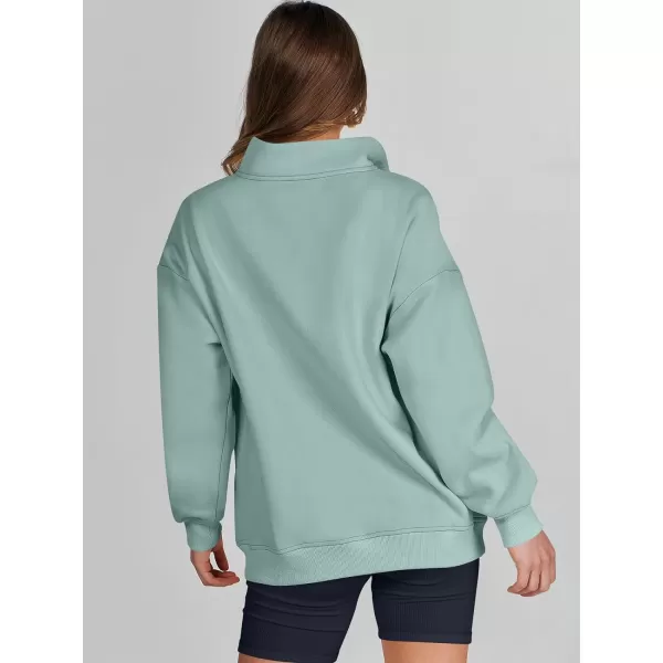 imageANRABESS Womens Half Zip Sweatshirt Oversized Long Sleeve Hoodies Chunky 2023 Trendy Winter Outfits Clothes with PocketsLake