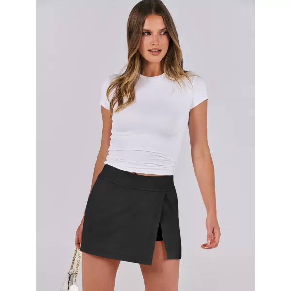 imageANRABESS Womens High Waisted Bodycon Inner Shorts Mini Skirt 2024 Summer Athletic Tennis Workout SkortsBlack