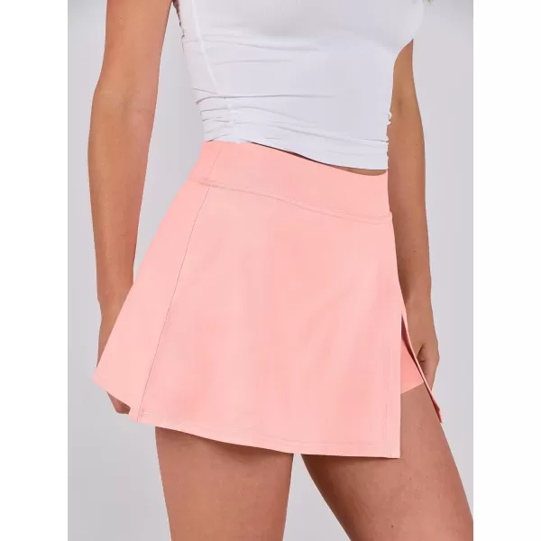 imageANRABESS Womens High Waisted Bodycon Inner Shorts Mini Skirt 2024 Summer Athletic Tennis Workout SkortsPink