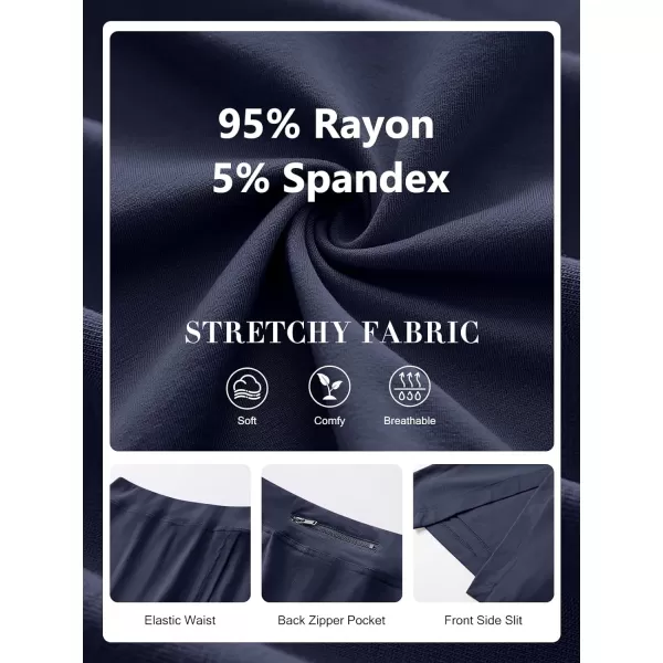 imageANRABESS Womens High Waisted Bodycon Inner Shorts Side Slit Mini Skirt 2024 Summer Athletic Tennis Workout SkortsNavy Blue