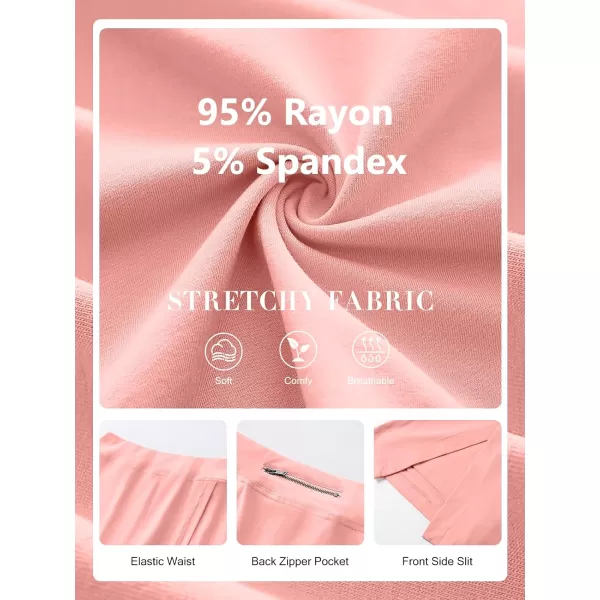 imageANRABESS Womens High Waisted Bodycon Inner Shorts Side Slit Mini Skirt 2024 Summer Athletic Tennis Workout SkortsPink