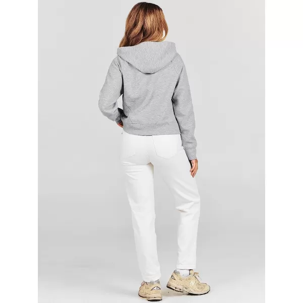 imageANRABESS Womens Hoodies Half Zip Long Sleeve Fleece Oversizd Crop Pullover Sweatshirts with Pockets Thumb HoleLight Grey