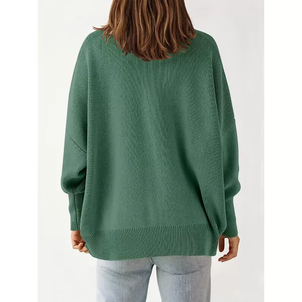 imageANRABESS Womens Long Sleeve Button Down V Neck Casual Loose Oversized Cardigan Knit Sweater CoatGray Green